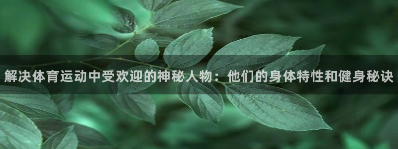 解决体育运动中受欢迎的神秘人物：他们的身体特性和健身秘诀